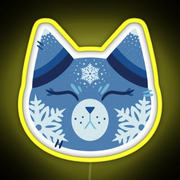 Winter Cat RGB Neon Sign