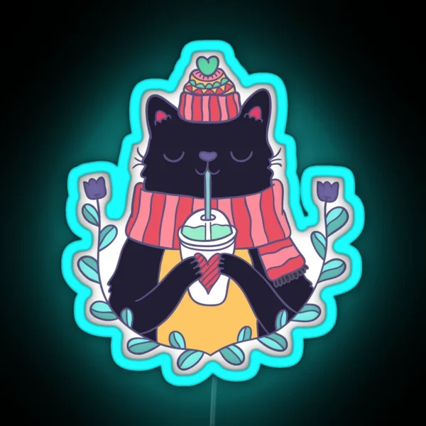 Winter Cat RGB Neon Sign
