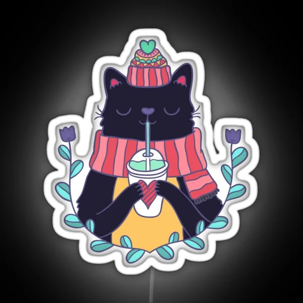 Winter Cat RGB Neon Sign