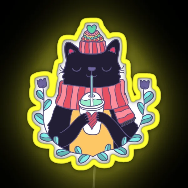 Winter Cat RGB Neon Sign