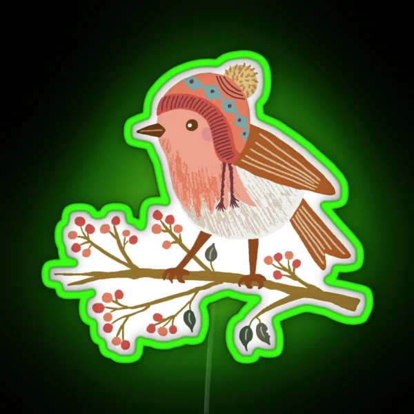 Winter Robin RGB Neon Sign
