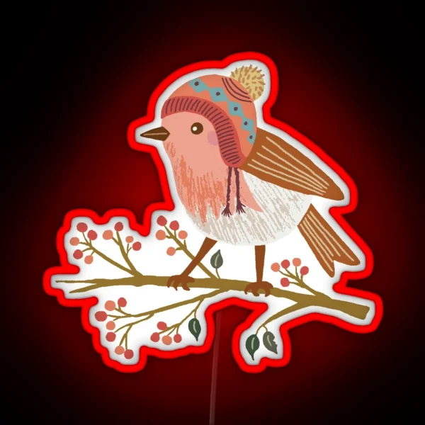 Winter Robin RGB Neon Sign