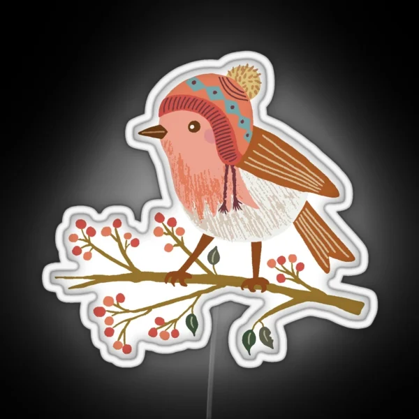 Winter Robin RGB Neon Sign