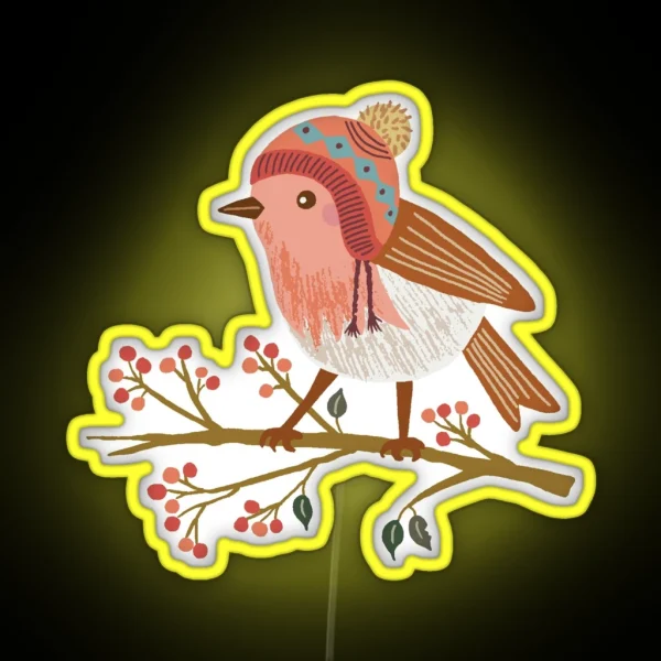 Winter Robin RGB Neon Sign