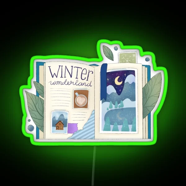 Winter Scrapbook RGB Neon Sign