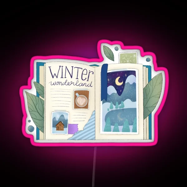 Winter Scrapbook RGB Neon Sign