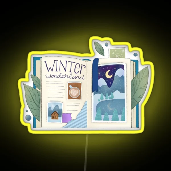 Winter Scrapbook RGB Neon Sign