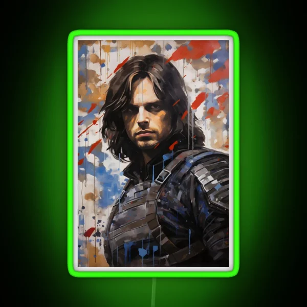 Winter Soldier Painting RGB Neon Sign