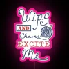 RGB LED neon sign artwork featuring WIPs and chains designs.