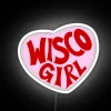 Neon Wisconsin Girl Design RGB Illuminated Bar Sign Wall Decoration