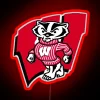 Wisconsin University Pride Shines with Vibrant RGB Neon Sign
