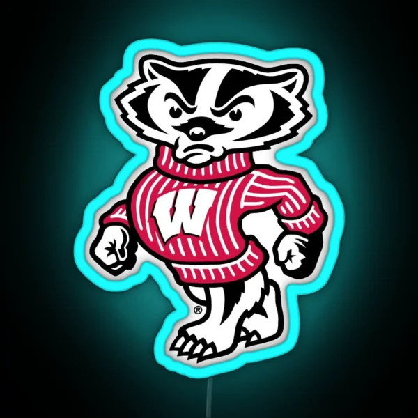 Wisconsin Badger RGB Neon Sign