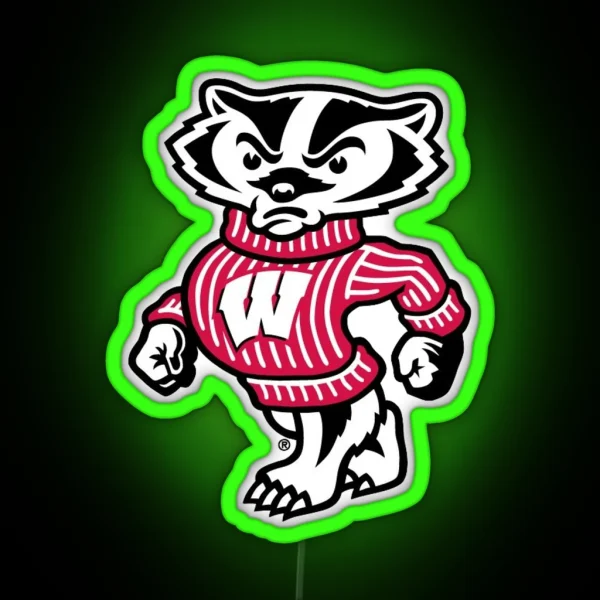 Wisconsin Badger RGB Neon Sign