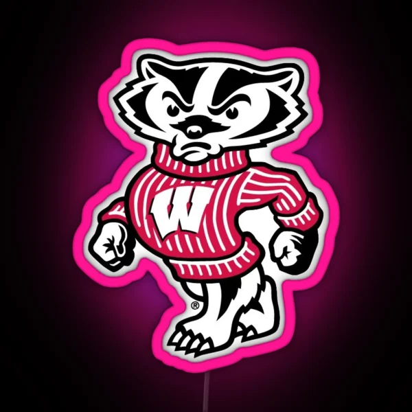 Wisconsin Badger RGB Neon Sign