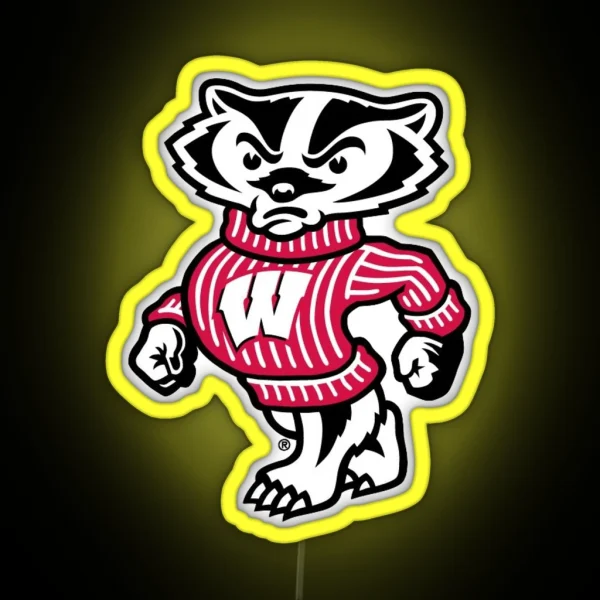 Wisconsin Badger RGB Neon Sign