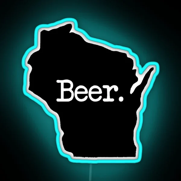 Wisconsin Beer WI RGB Neon Sign