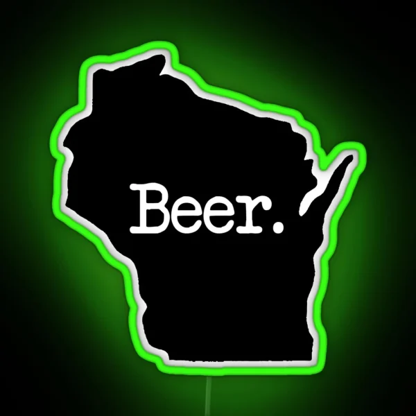Wisconsin Beer WI RGB Neon Sign