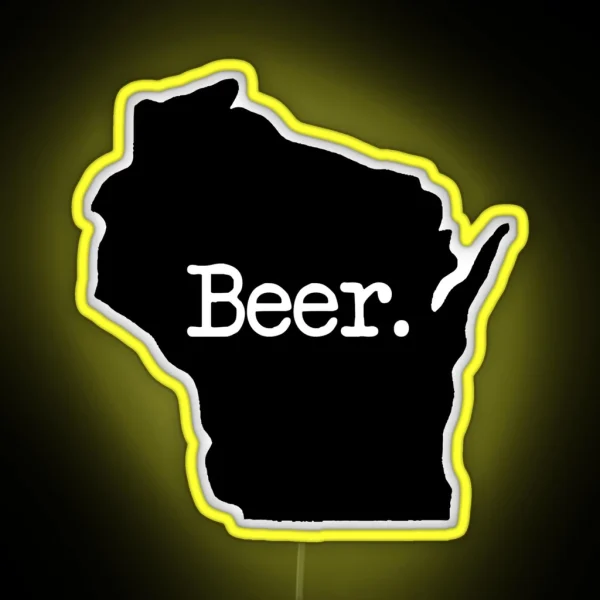 Wisconsin Beer WI RGB Neon Sign