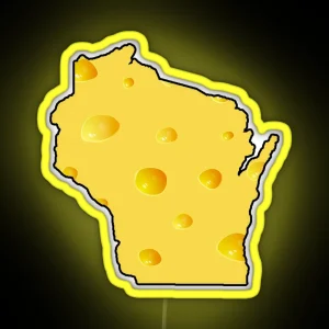 Wisconsin Cheese State RGB Neon Sign