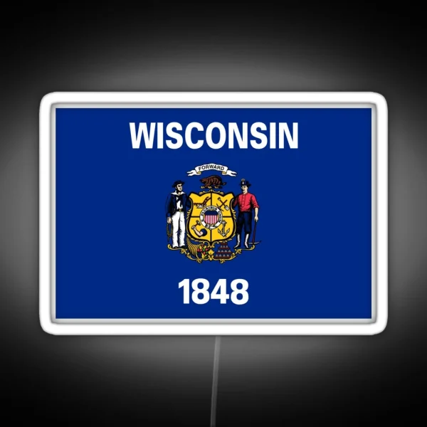 Wisconsin Flag RGB Neon Sign