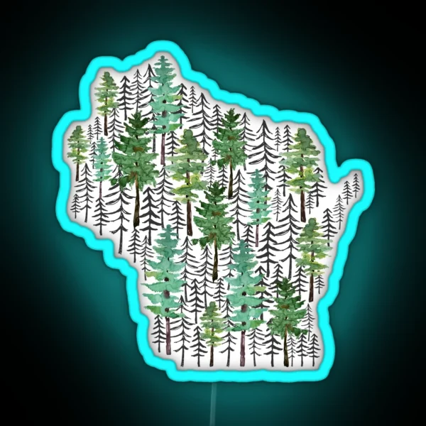 Wisconsin Forest RGB Neon Sign