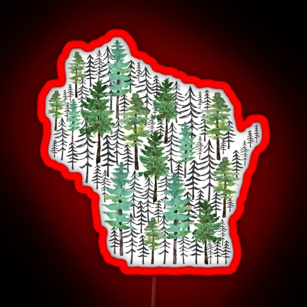 Wisconsin Forest RGB Neon Sign