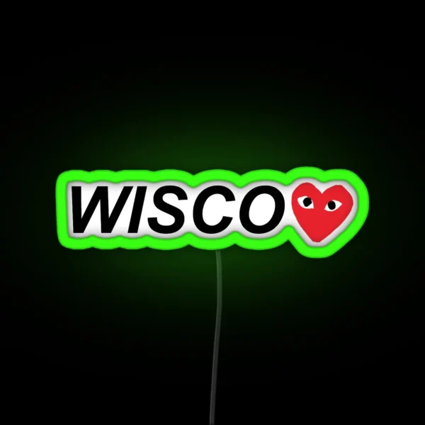 Wisconsin Heart RGB Neon Sign