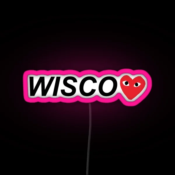 Wisconsin Heart RGB Neon Sign