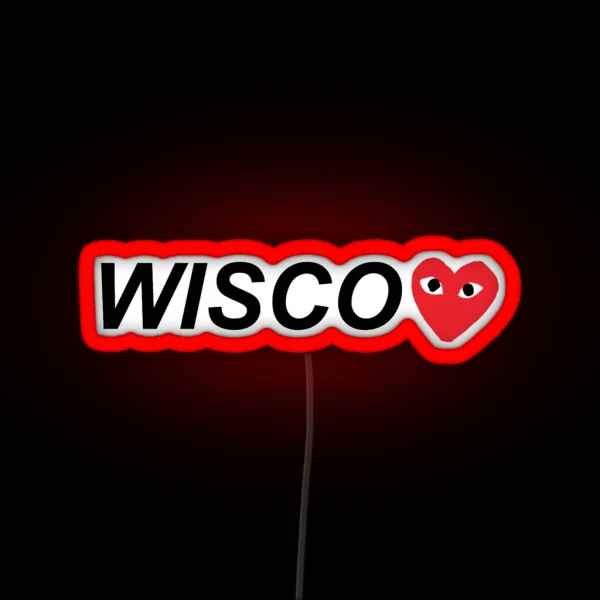 Wisconsin Heart RGB Neon Sign