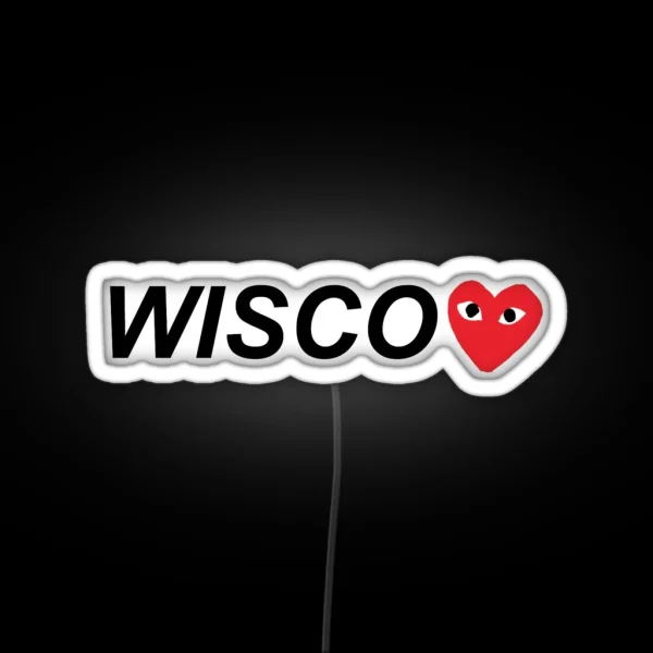 Wisconsin Heart RGB Neon Sign