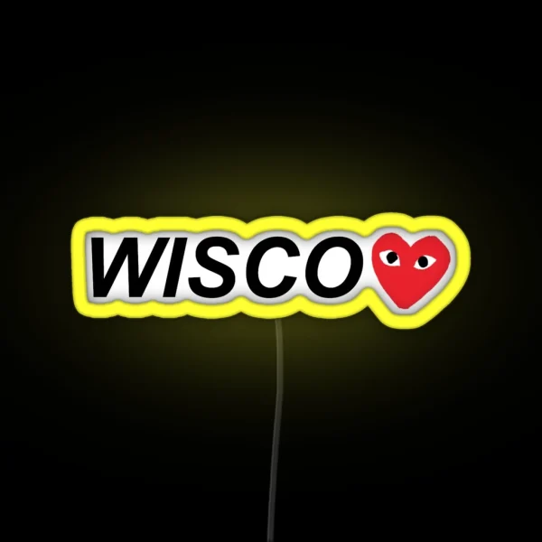 Wisconsin Heart RGB Neon Sign