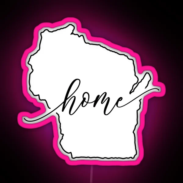 Wisconsin Home RGB Neon Sign
