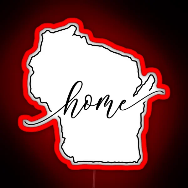 Wisconsin Home RGB Neon Sign