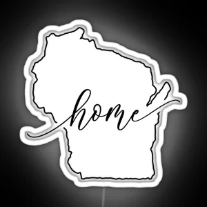 Wisconsin Home RGB Neon Sign