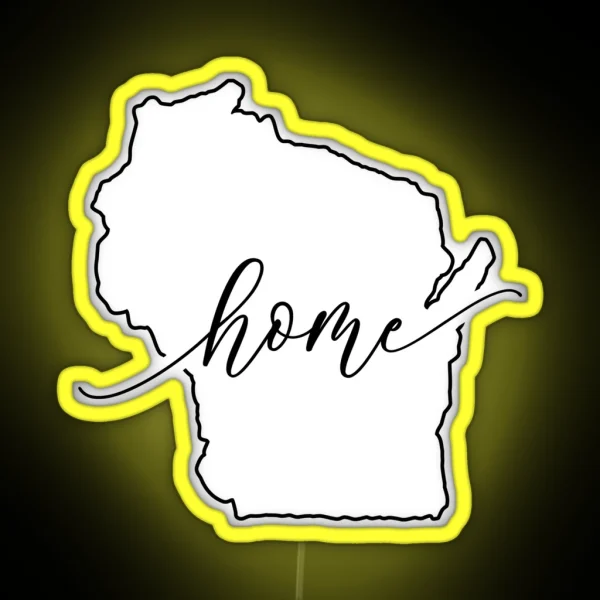Wisconsin Home RGB Neon Sign
