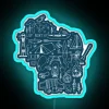 Add vibrant ambiance with this customizable Wisconsin outdoor neon decor