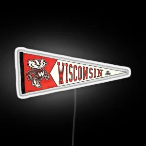 Wisconsin Pennant RGB Neon Sign