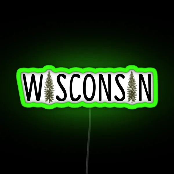 Wisconsin Pine RGB Neon Sign