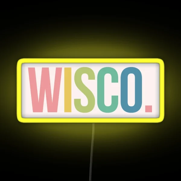 Wisconsin Rainbow RGB Neon Sign