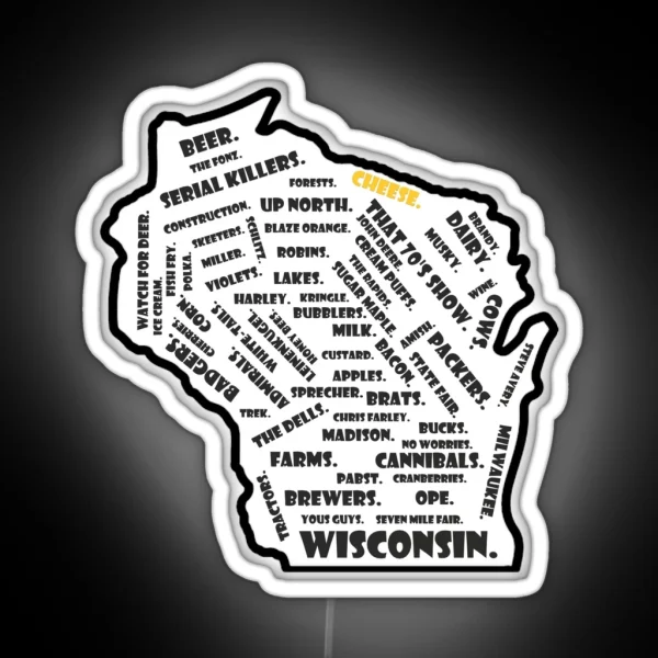 Wisconsin RGB Neon Sign