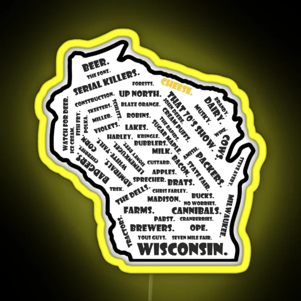 Wisconsin RGB Neon Sign