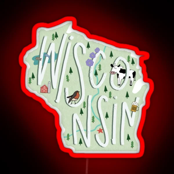 Wisconsin RGB Neon Sign
