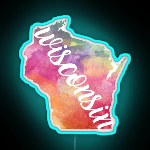 Wisconsin RGB Neon Sign