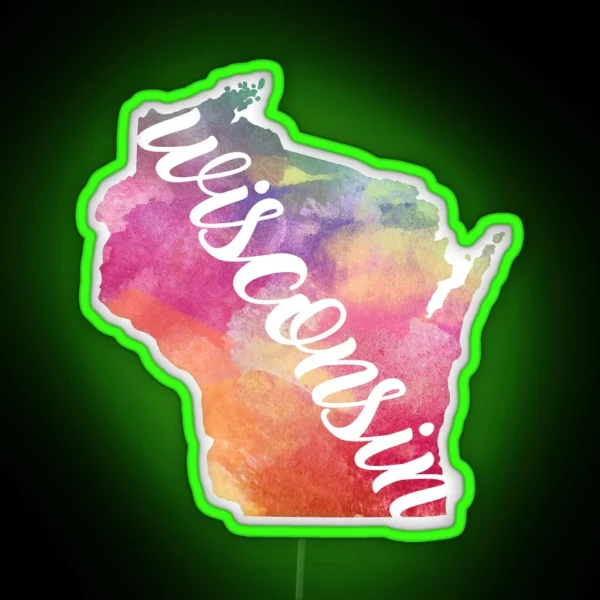 Wisconsin RGB Neon Sign