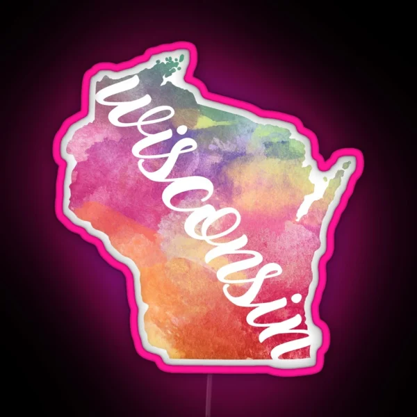 Wisconsin RGB Neon Sign