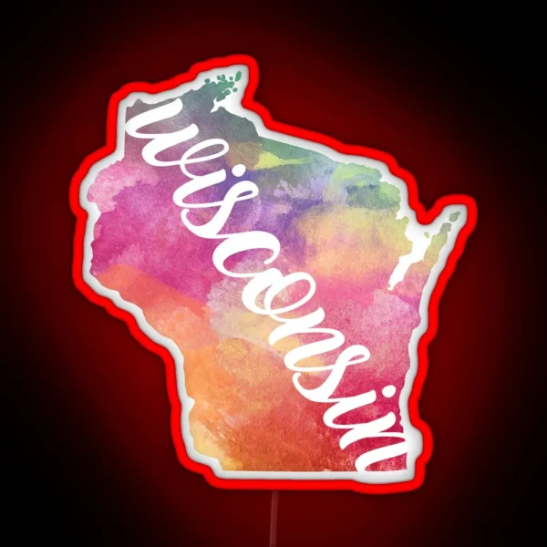 Wisconsin RGB Neon Sign