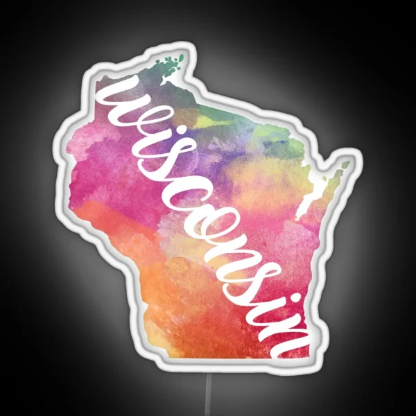 Wisconsin RGB Neon Sign