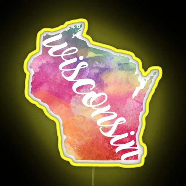 Wisconsin RGB Neon Sign