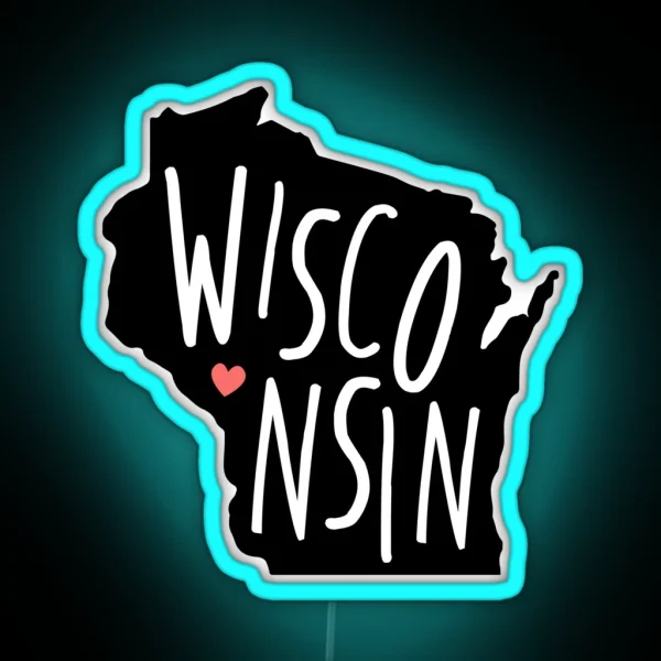 Wisconsin RGB Neon Sign