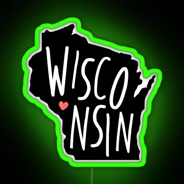 Wisconsin RGB Neon Sign